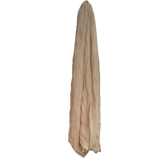 Cream Knit Infinity Scarf Soft Chunky Winter Circle Wrap Cozy Neutral - Picture 1 of 2
